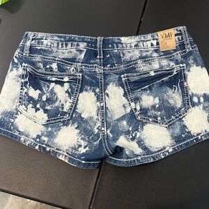 YMI Blue and White Jean Shorts